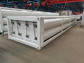 ISO standard 40ft container with ISO standard cylinder - 8 tubes