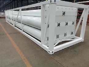 ISO standard 40ft container with ISO standard cylinder - 9 tubes